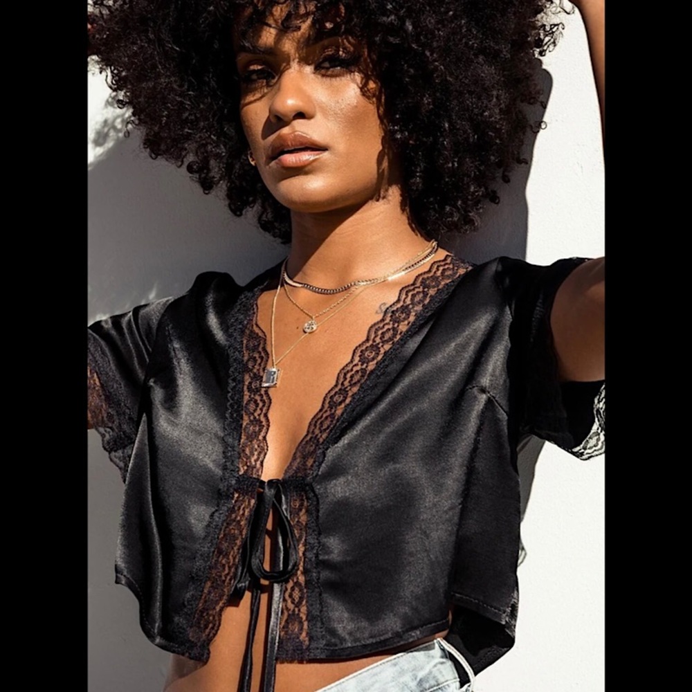 Princess Polly Tie Cropped Cardigan